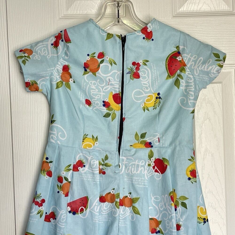 NEW Girls Dress Shorts Sleeves Dress 4T multifruit print - Picture 6 of 14